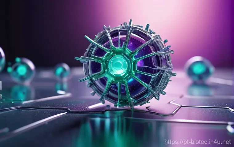 나노의약품과 전달 시스템 - **Prompt:** A highly detailed microscopic view of futuristic nanobots performing precision drug deli...