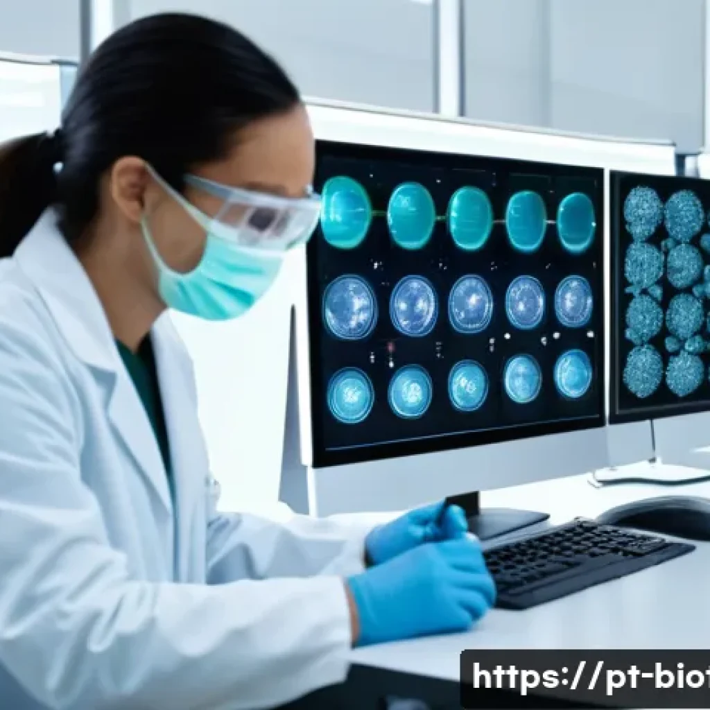 백신 개발 프로세스 - A detailed scientific laboratory scene showing researchers in white lab coats and safety glasses car...